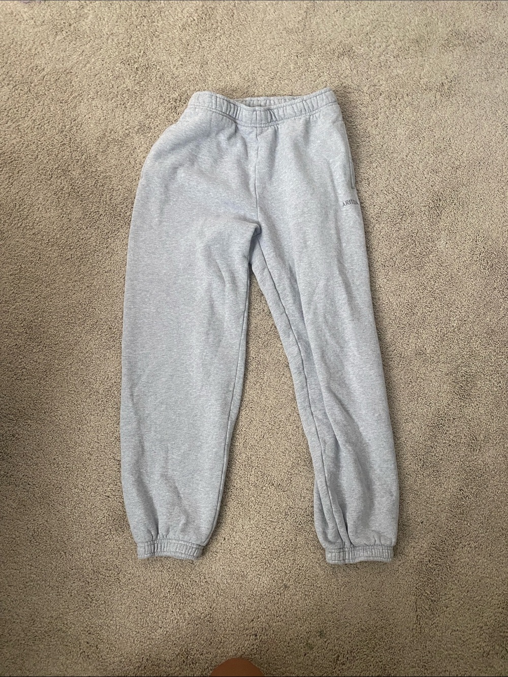Aritzia Light Gray Kids Joggers with Elastic Cuffs